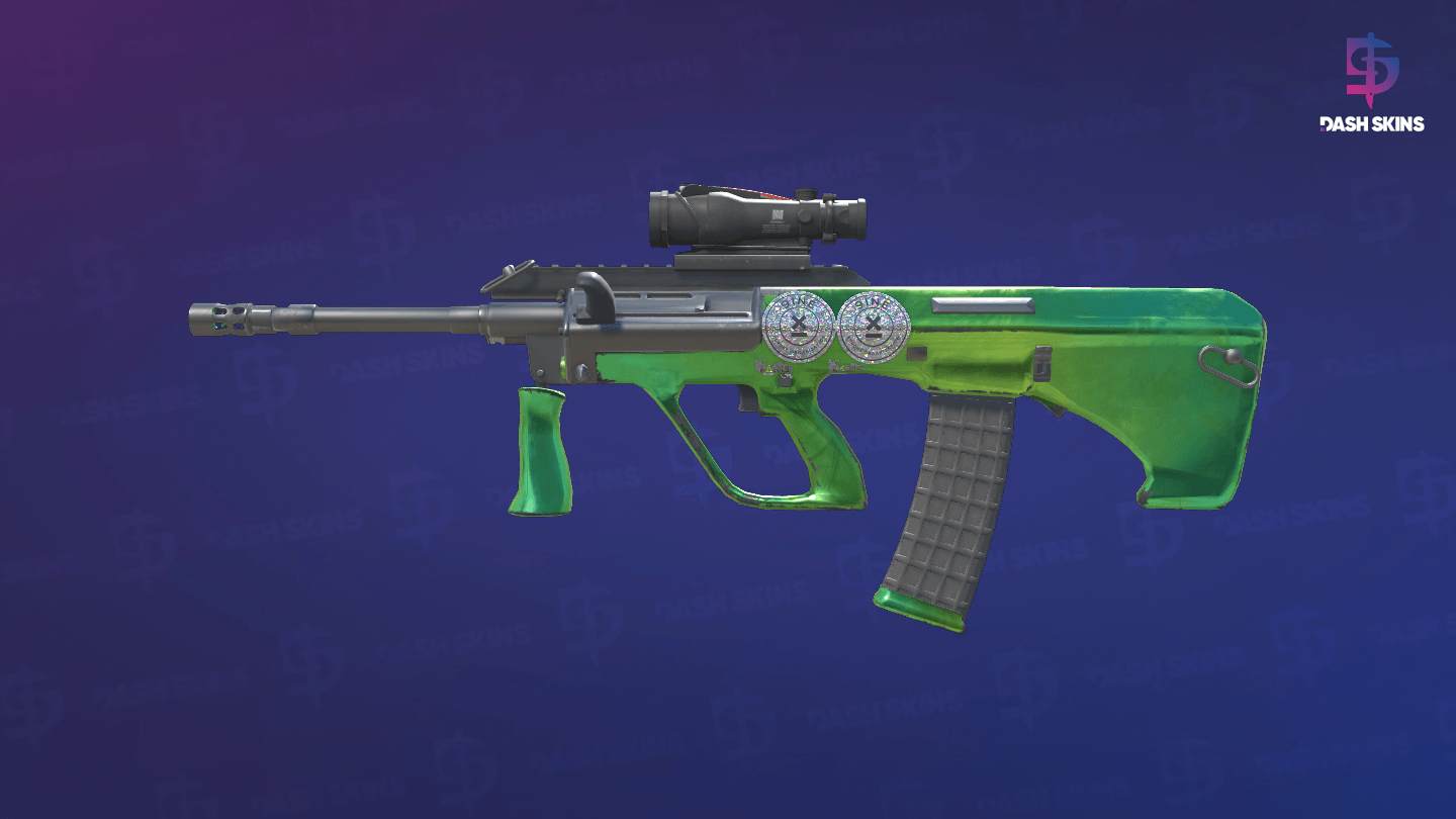 Souvenir AUG | Carved Jade (Minimal Wear) Screenshot Playside