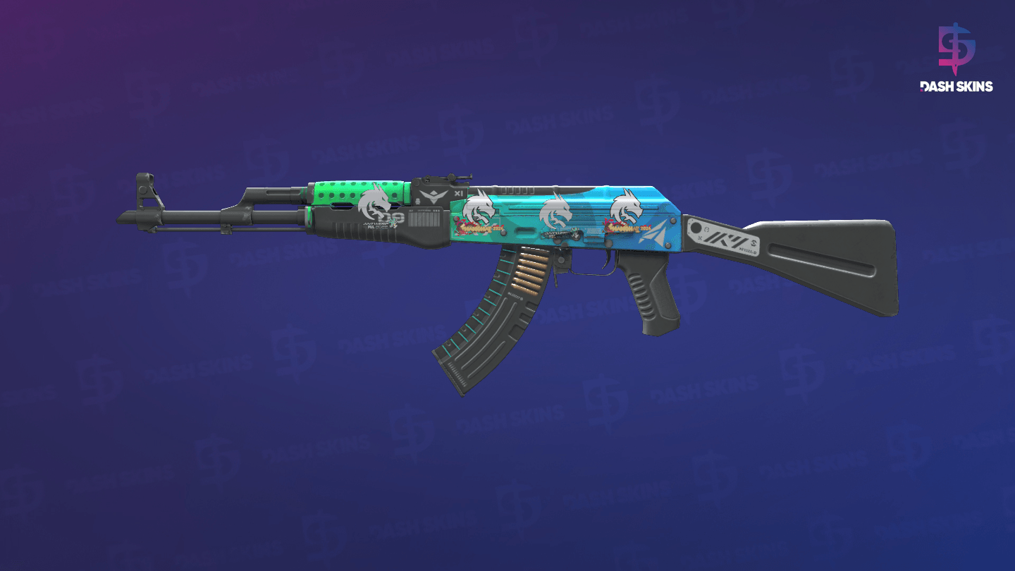 AK-47 | Ice Coaled (Minimal Wear) Screenshot Playside