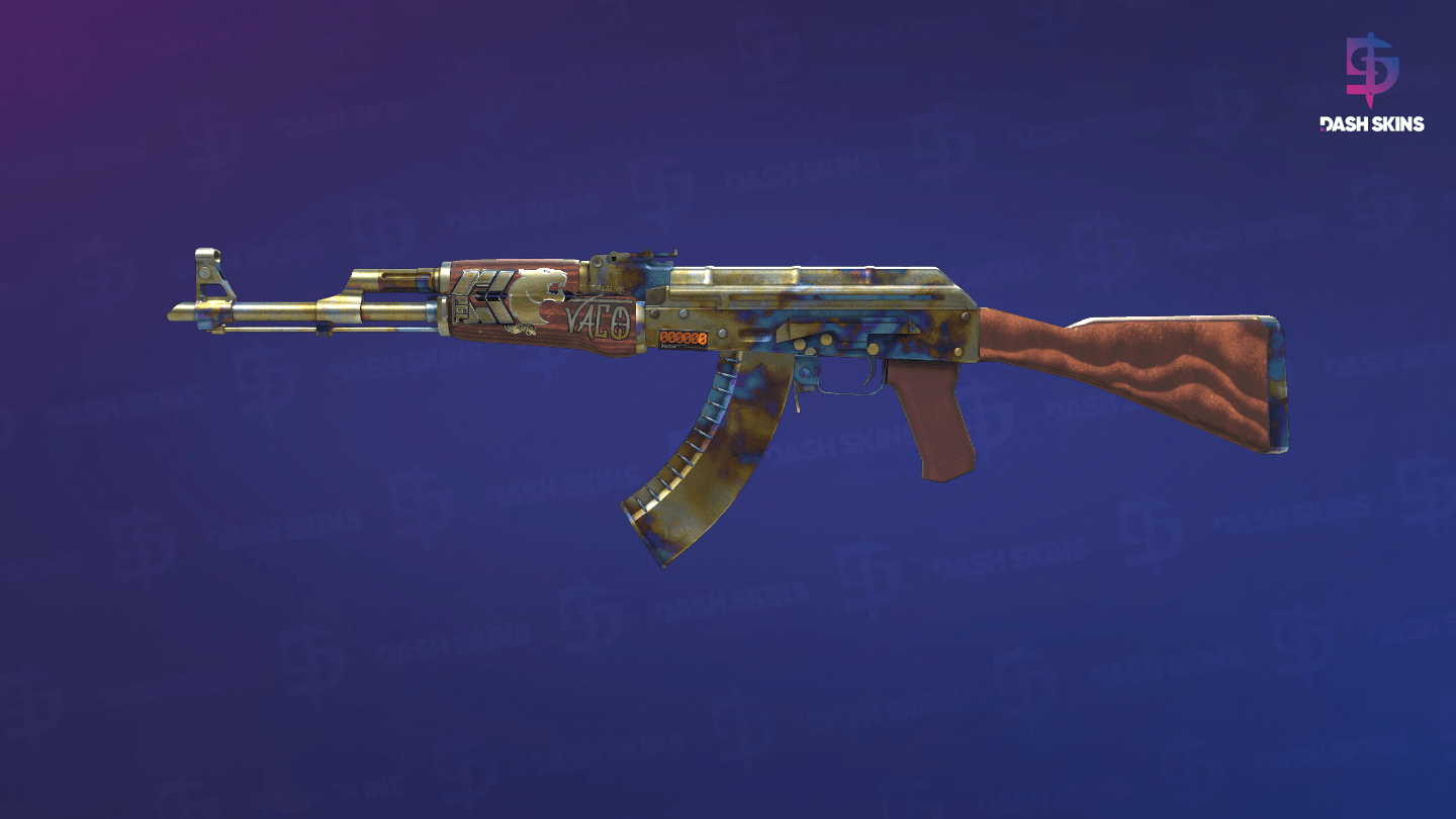 StatTrak™ AK-47 | Case Hardened (Well-Worn) Screenshot Playside