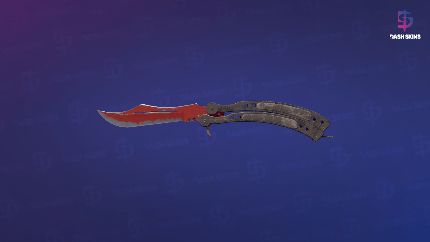 ★ Butterfly Knife | Crimson Web (Battle-Scarred) Screenshot Playside