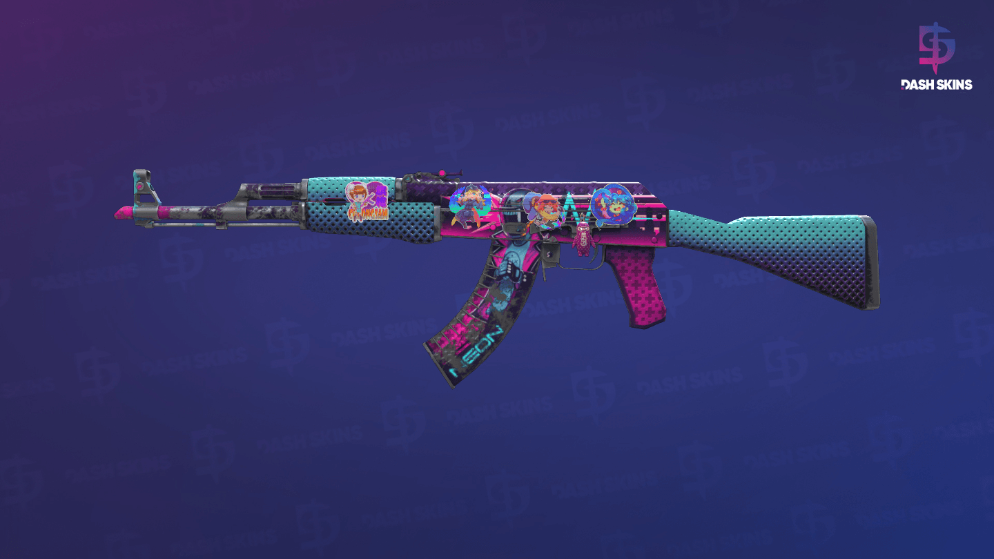 AK-47 | Neon Rider (Battle-Scarred) Screenshot Playside