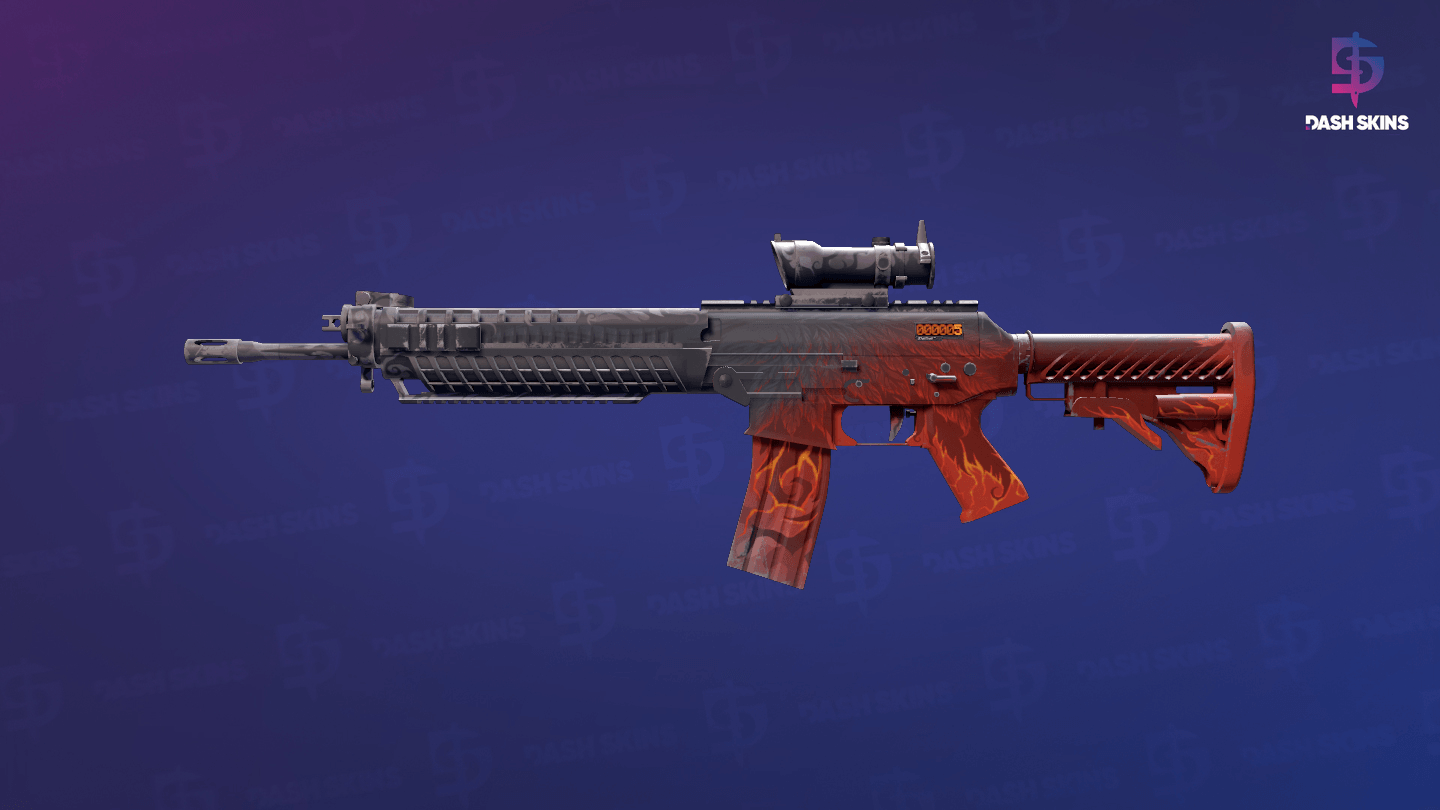 StatTrak™ SG 553 | Darkwing (Well-Worn) Screenshot Playside