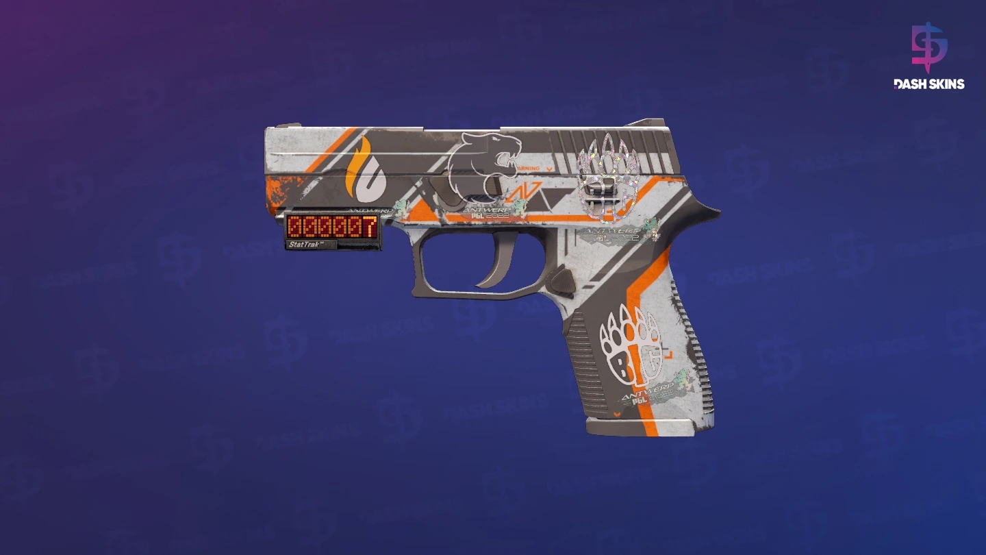 StatTrak™ P250 | Asiimov (Battle-Scarred) Screenshot Playside