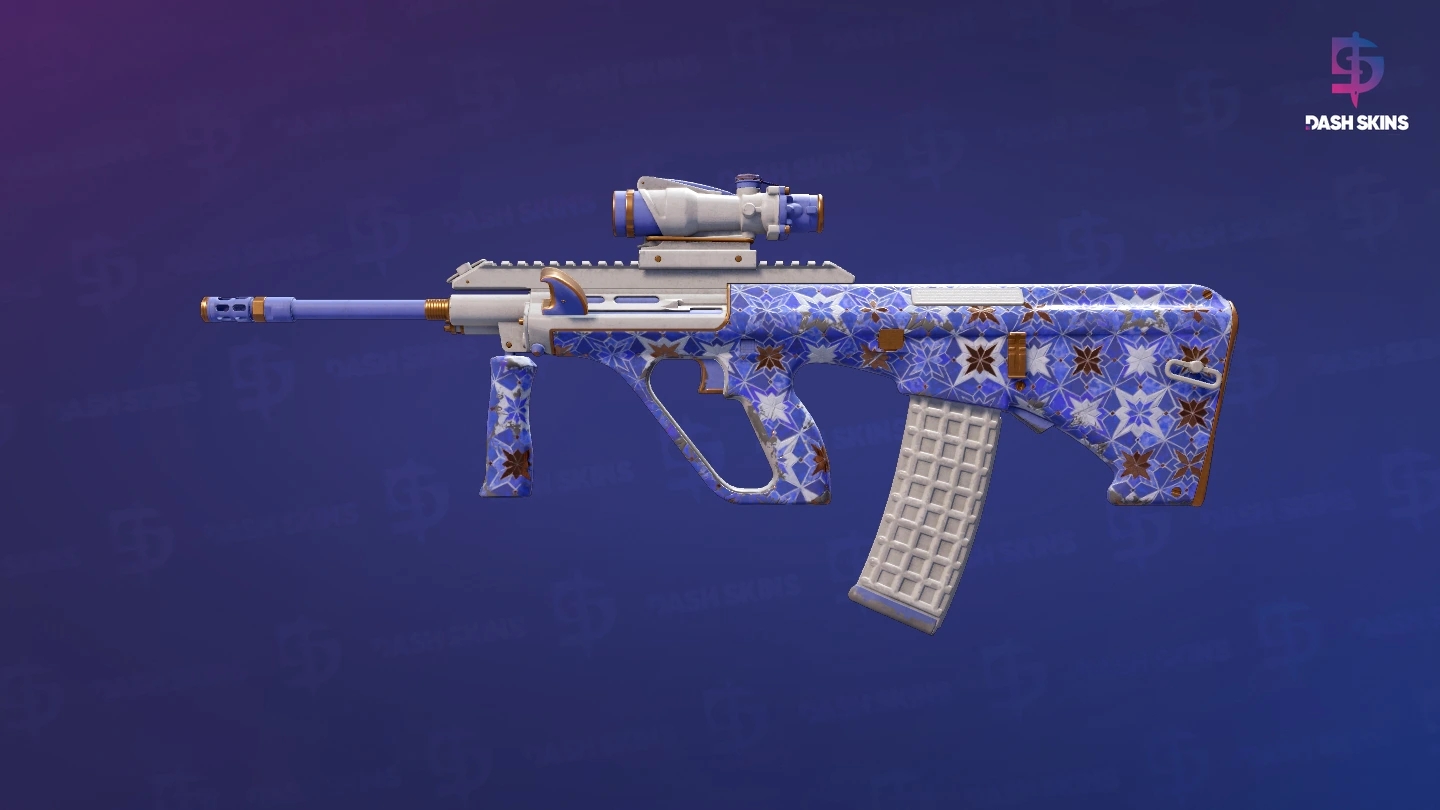 AUG | Lapis Lazuli (Well-Worn) Screenshot Playside