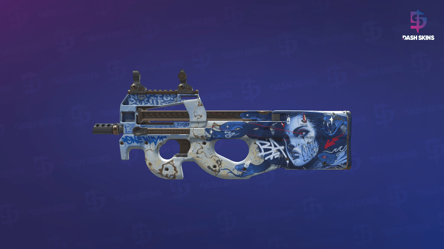 P90 | Deathgaze (Well-Worn) Screenshot Playside