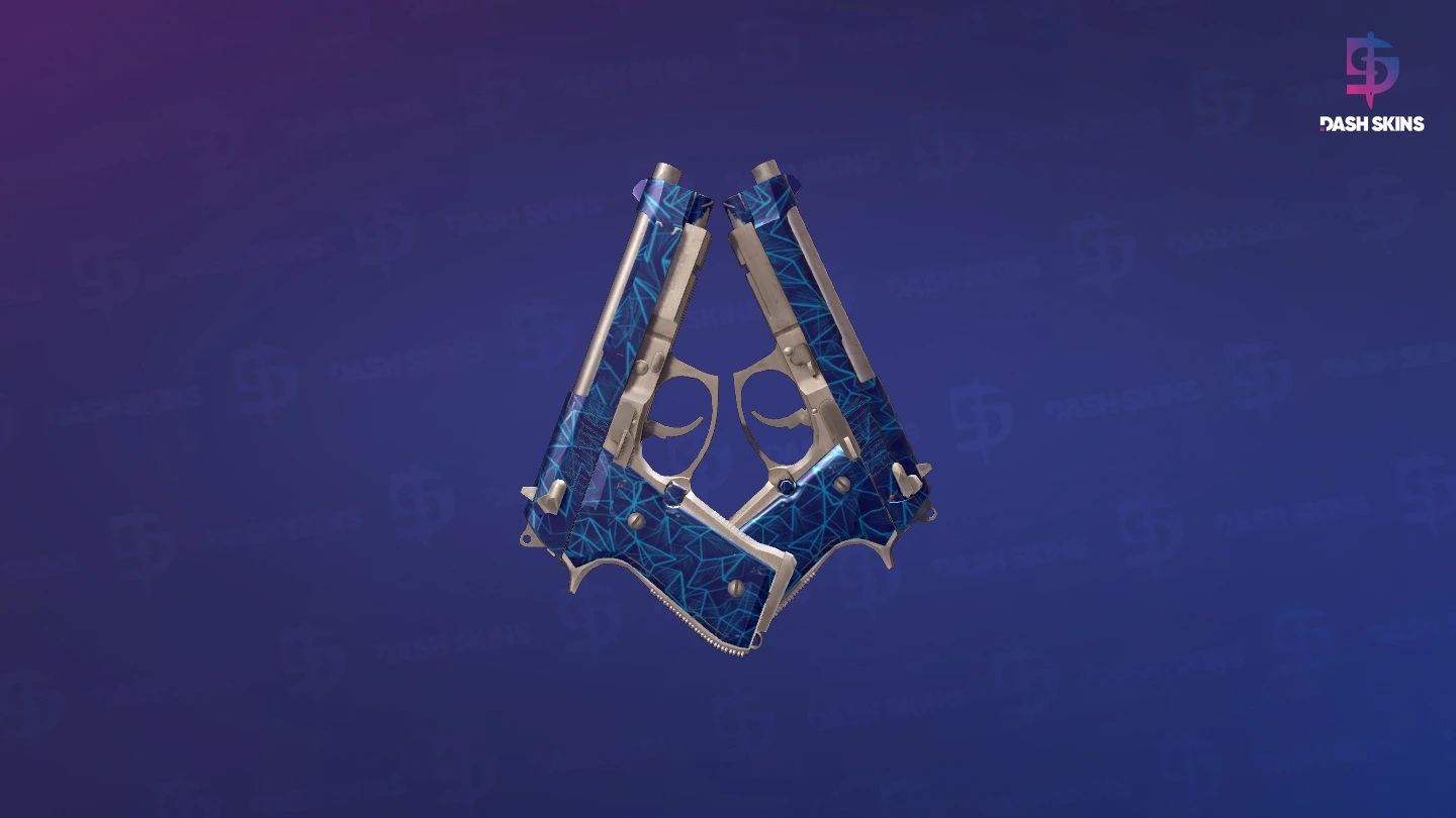Dual Berettas | Cobalt Quartz (Minimal Wear) Screenshot Playside