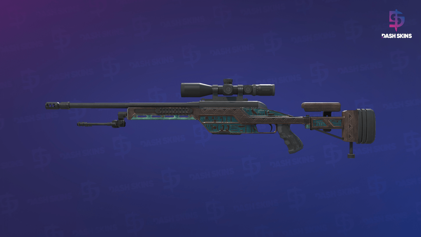 SSG 08 | Azure Glyph (Battle-Scarred) Screenshot Playside