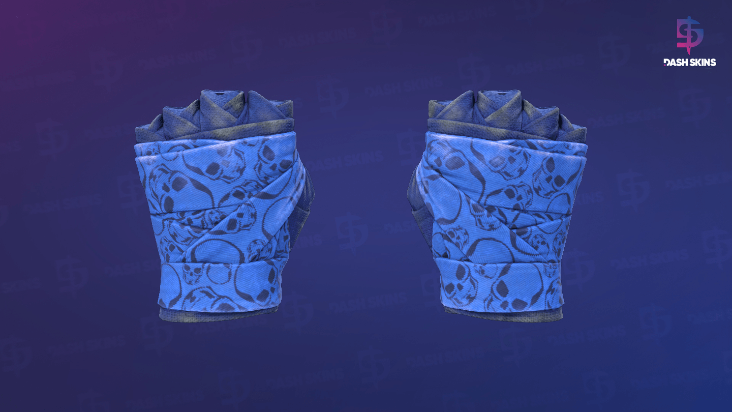★ Hand Wraps | Cobalt Skulls (Well-Worn) Screenshot Playside