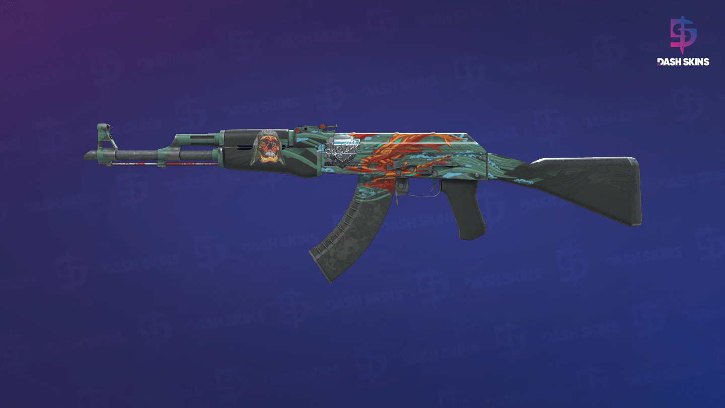 AK-47 | Aquamarine Revenge (Well-Worn) Screenshot Playside