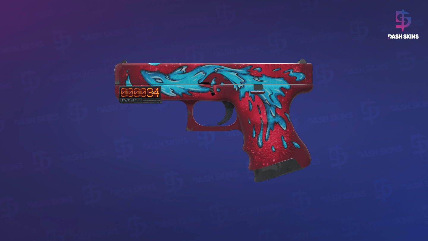 StatTrak™ Glock-18 | Water Elemental (Minimal Wear) Screenshot Playside