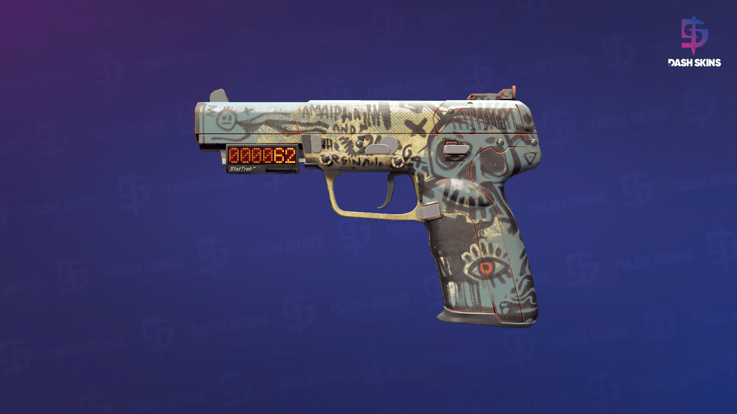 StatTrak™ Five-SeveN | Scrawl (Minimal Wear) Screenshot Playside