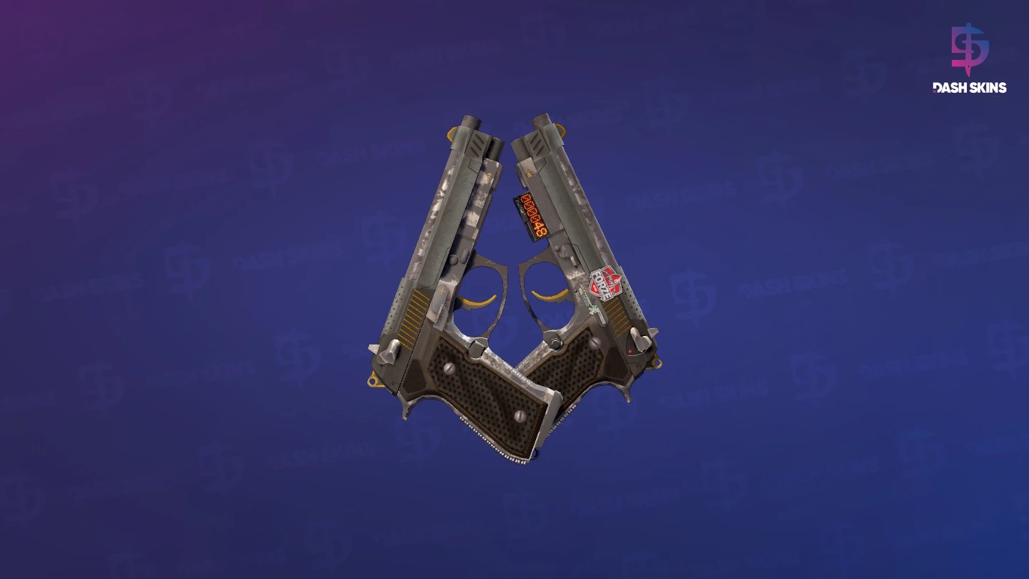 StatTrak™ Dual Berettas | Ventilators (Well-Worn) Screenshot Playside