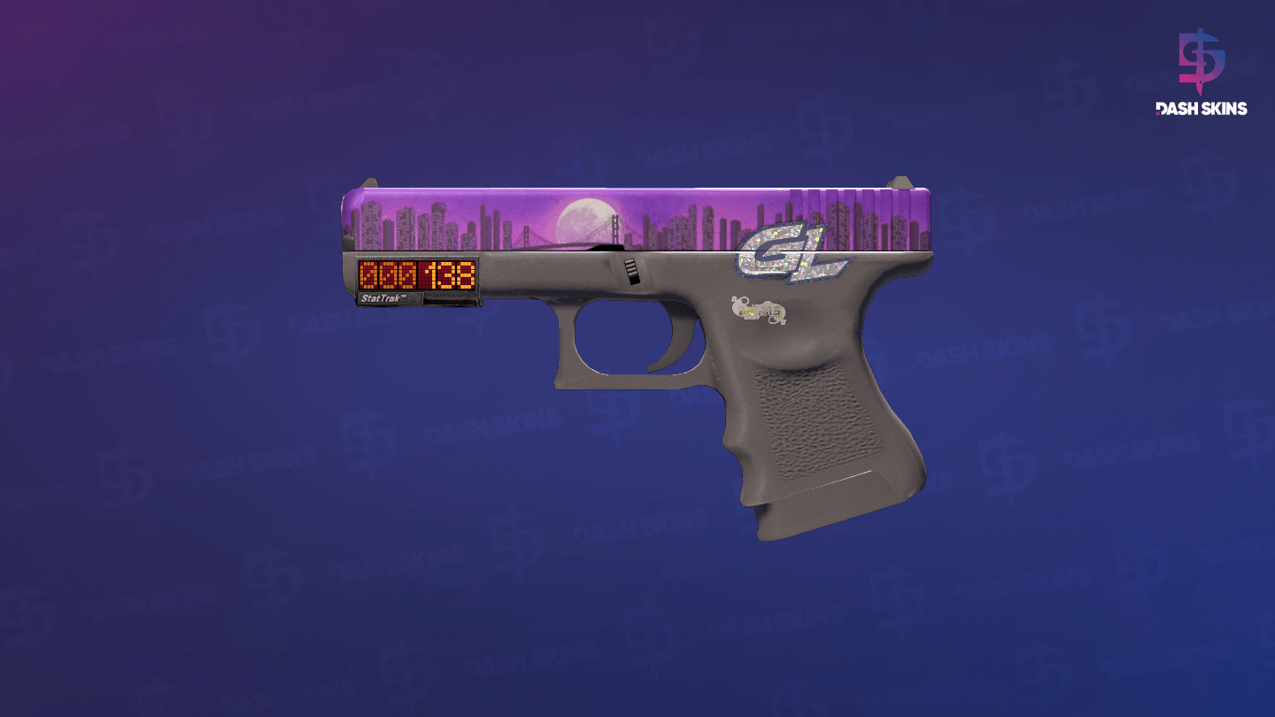 StatTrak™ Glock-18 | Moonrise (Minimal Wear) Screenshot Playside