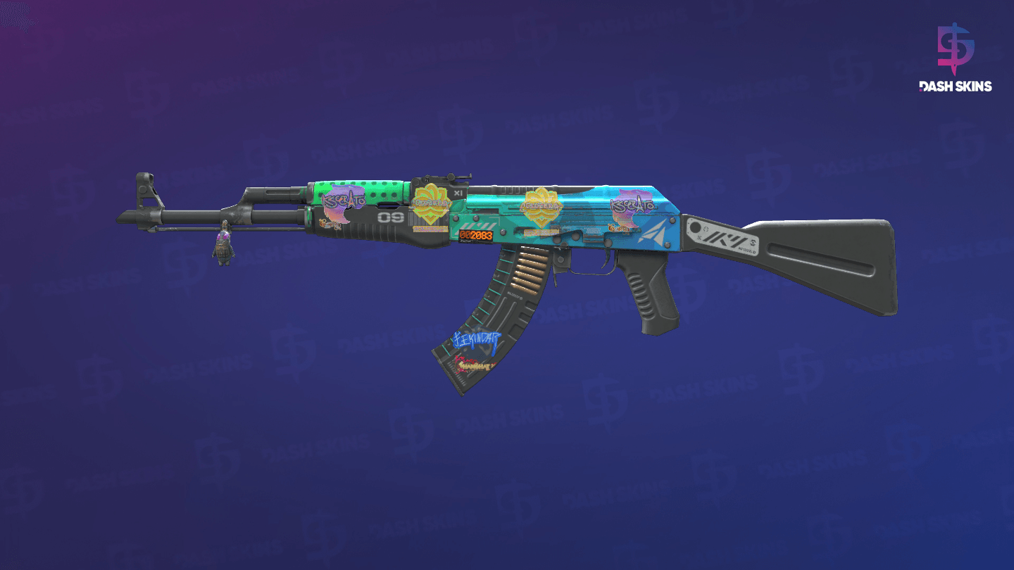 StatTrak™ AK-47 | Ice Coaled (Field-Tested) Screenshot Playside
