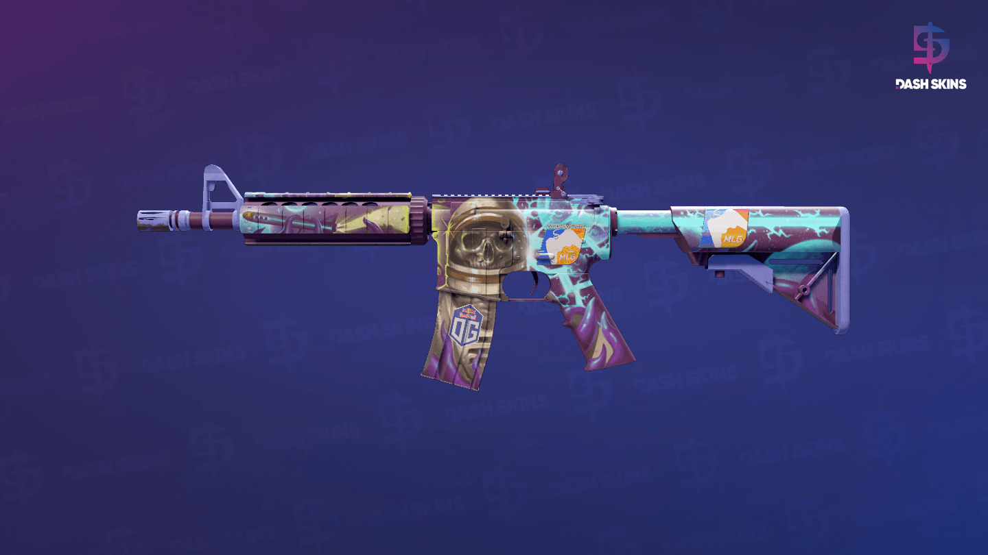 M4A4 | Desolate Space (Well-Worn) Screenshot Playside