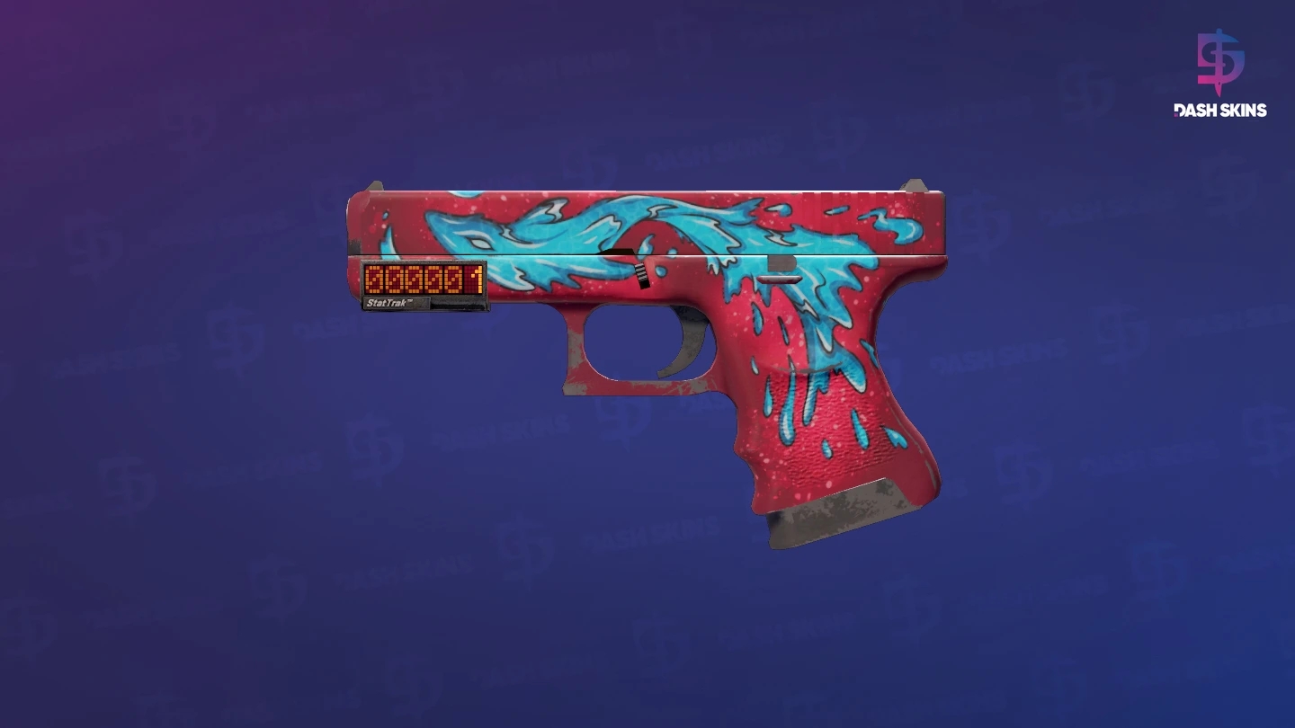 StatTrak™ Glock-18 | Water Elemental (Field-Tested) Screenshot Playside