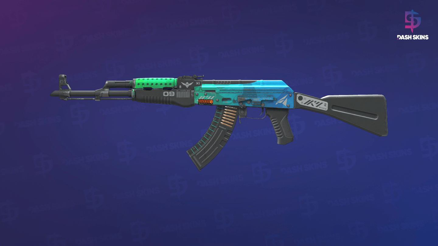 StatTrak™ AK-47 | Ice Coaled (Field-Tested) Screenshot Playside