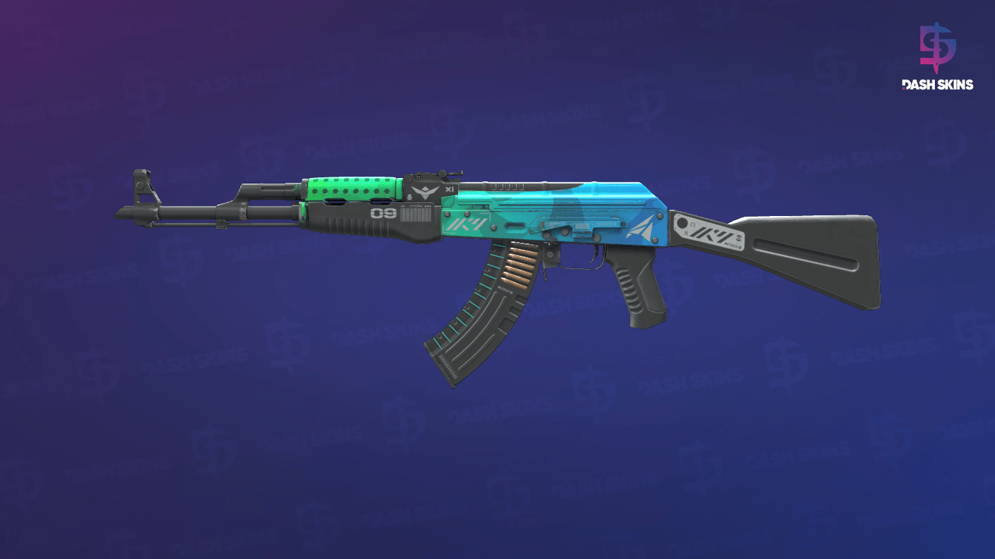 AK-47 | Ice Coaled (Minimal Wear) Screenshot Playside