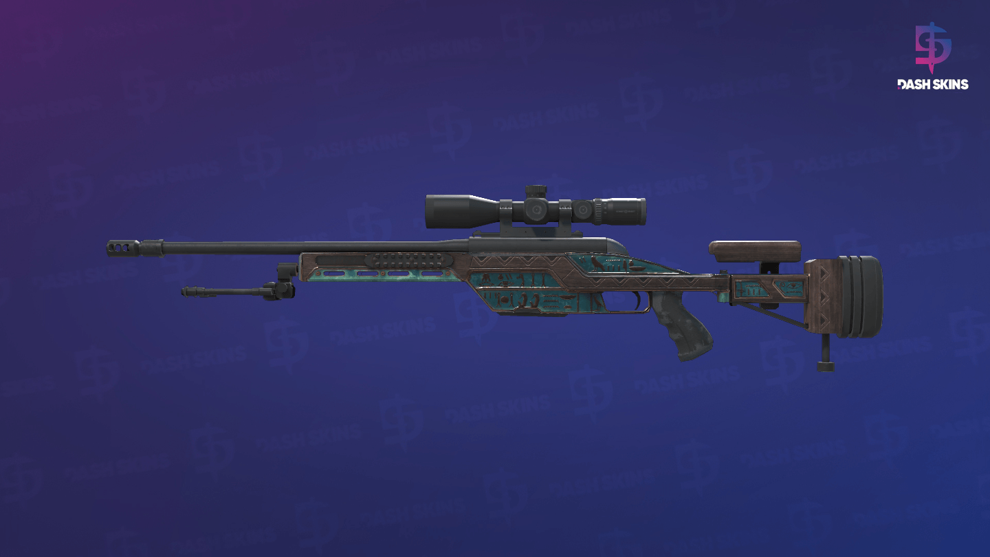SSG 08 | Azure Glyph (Well-Worn) Screenshot Playside