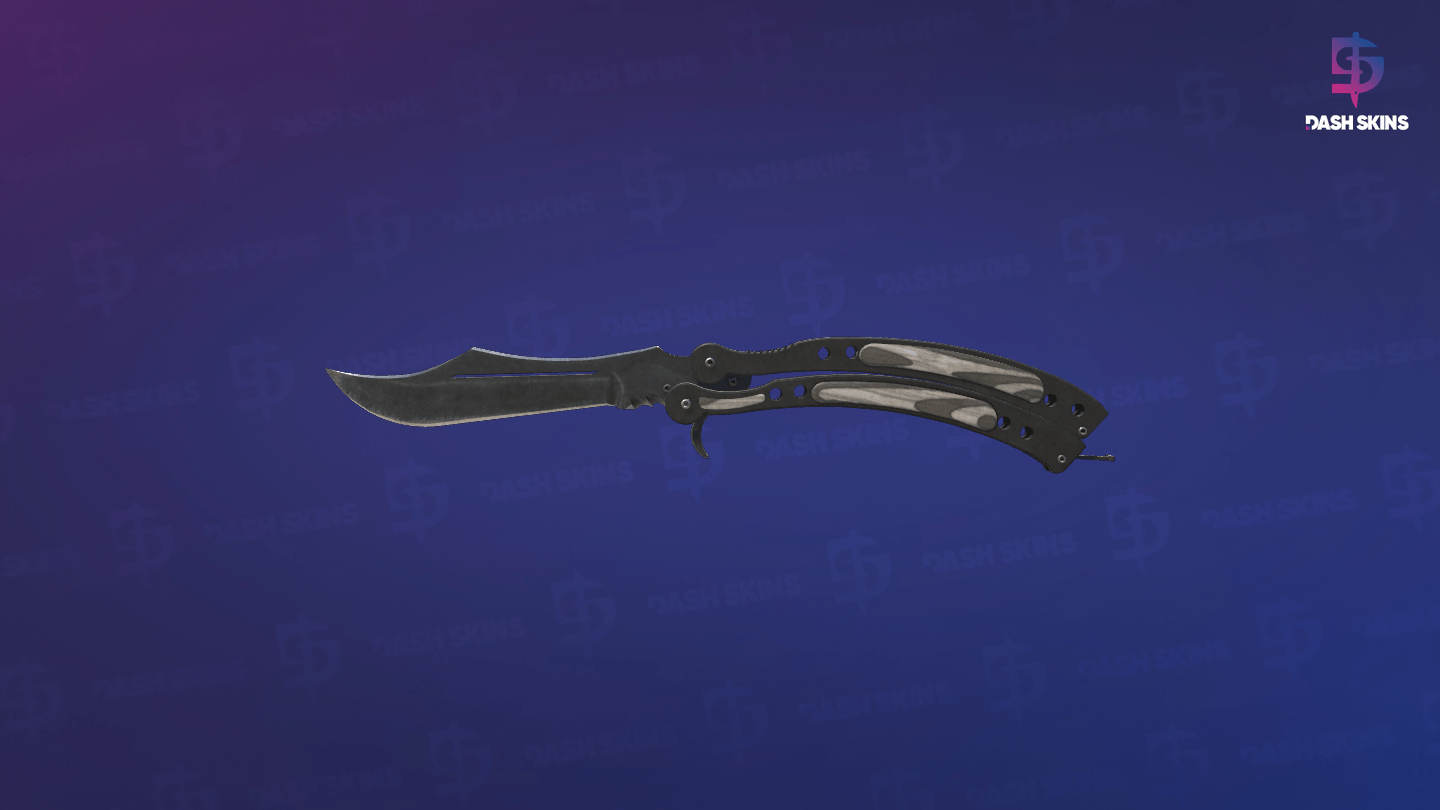 ★ Butterfly Knife | Black Laminate (Well-Worn) Screenshot Playside