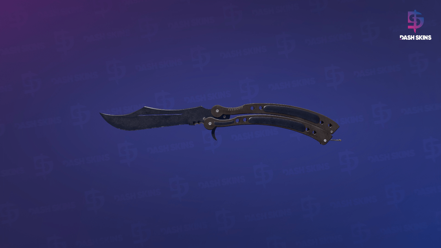 ★ Butterfly Knife | Blue Steel (Battle-Scarred) Screenshot Playside