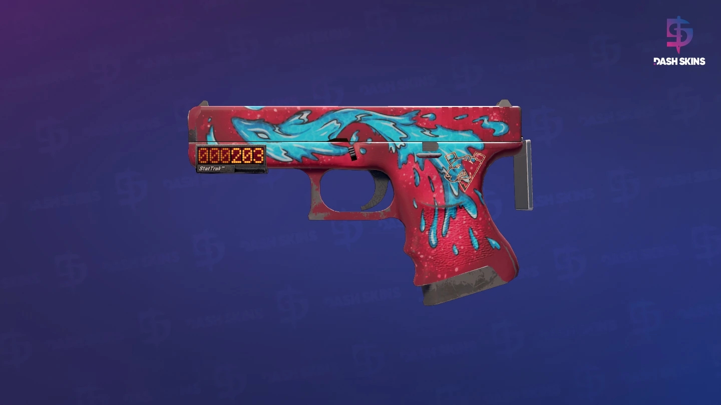StatTrak™ Glock-18 | Water Elemental (Field-Tested) Screenshot Playside