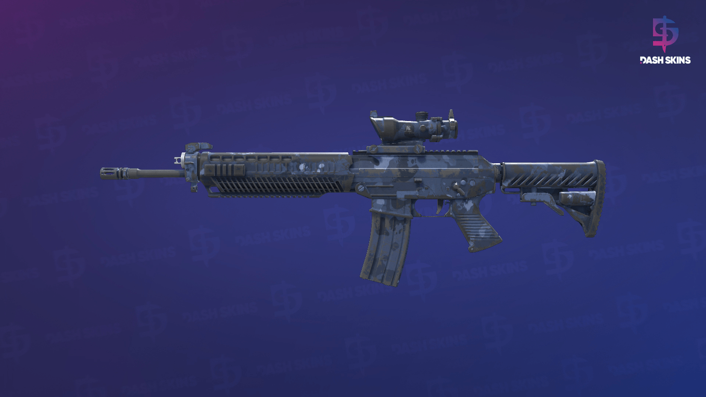 SG 553 | Night Camo (Well-Worn) Screenshot Playside