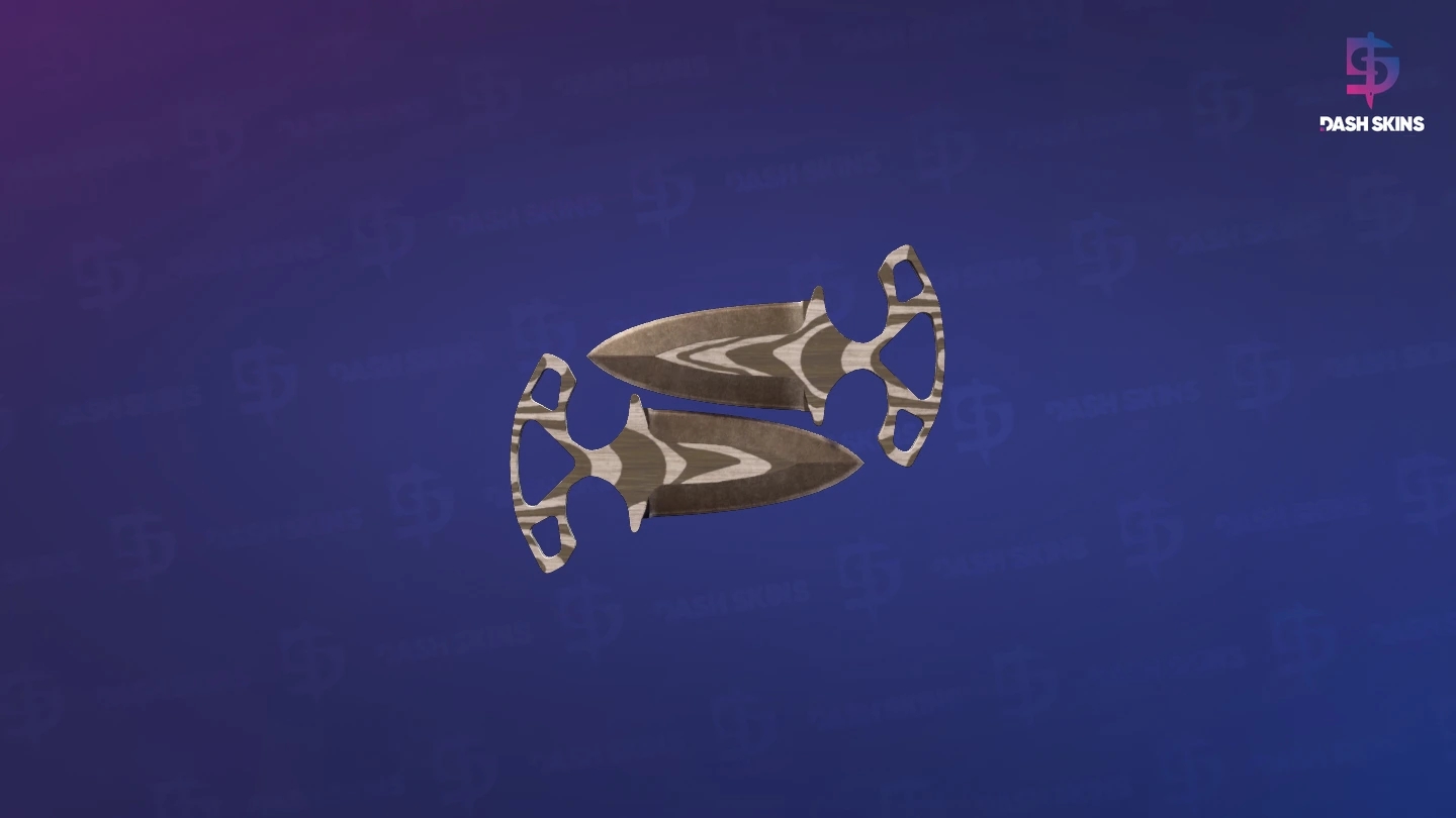 ★ Shadow Daggers | Black Laminate (Battle-Scarred) Screenshot Playside