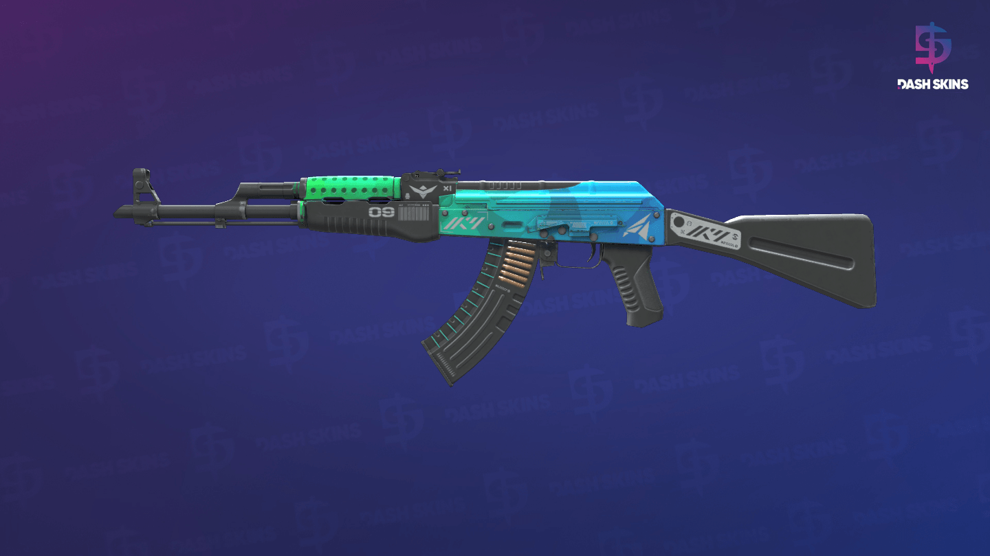 AK-47 | Ice Coaled (Minimal Wear) Screenshot Playside