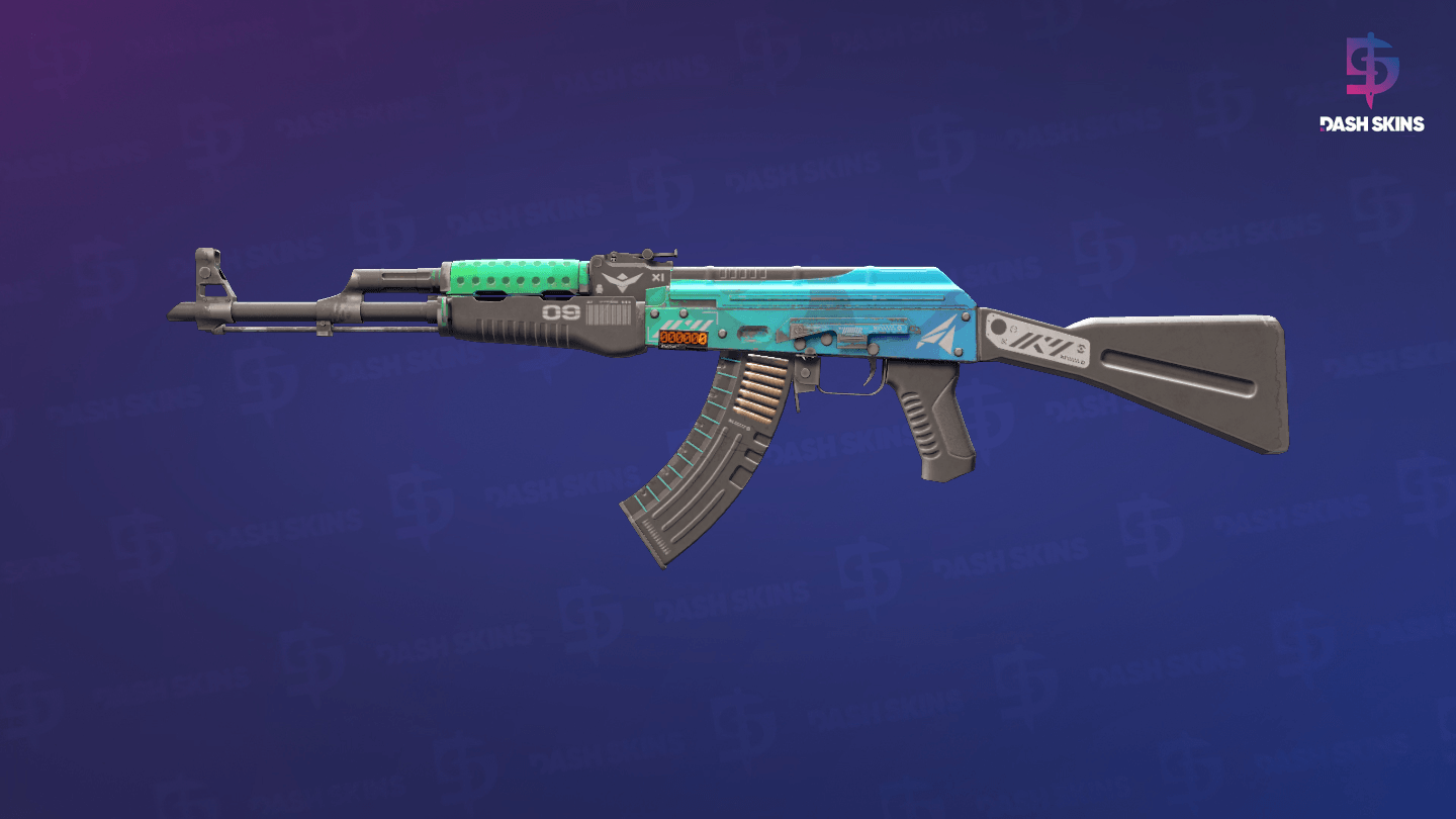 StatTrak™ AK-47 | Ice Coaled (Field-Tested) Screenshot Playside