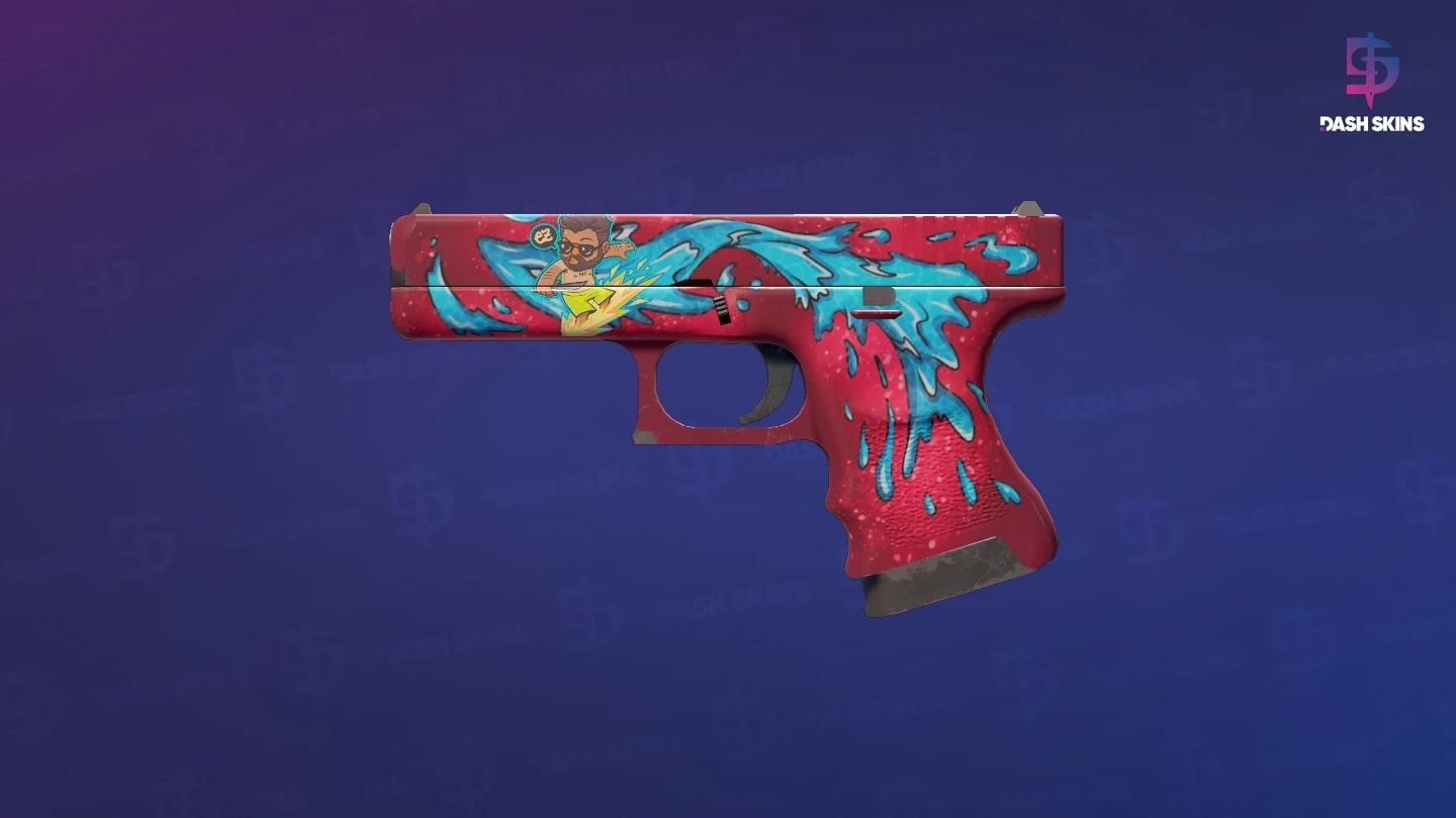 Glock-18 | Water Elemental (Minimal Wear) Screenshot Playside