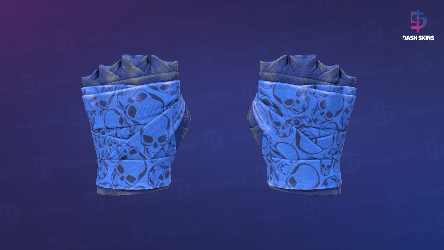 ★ Hand Wraps | Cobalt Skulls (Well-Worn) Screenshot Playside