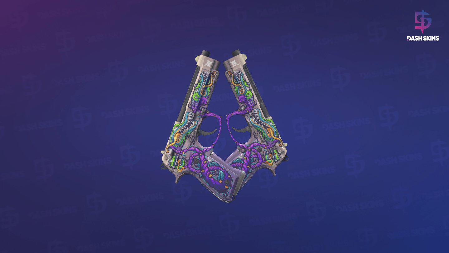 Dual Berettas | Flora Carnivora (Minimal Wear) Screenshot Playside