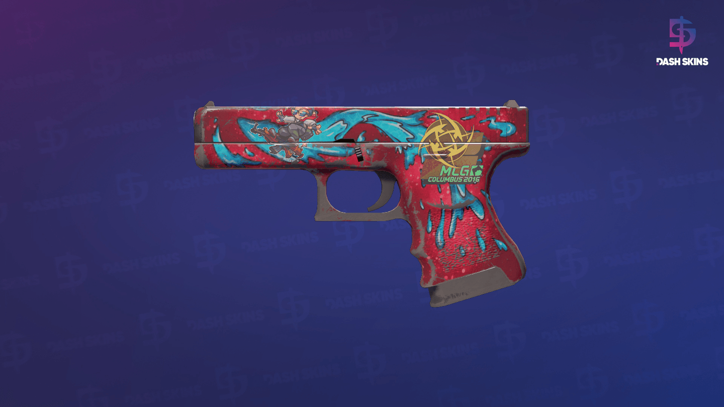 Glock-18 | Water Elemental (Battle-Scarred) Screenshot Playside