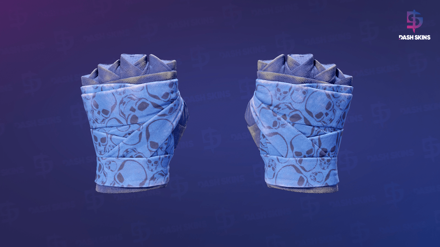 ★ Hand Wraps | Cobalt Skulls (Well-Worn) Screenshot Playside