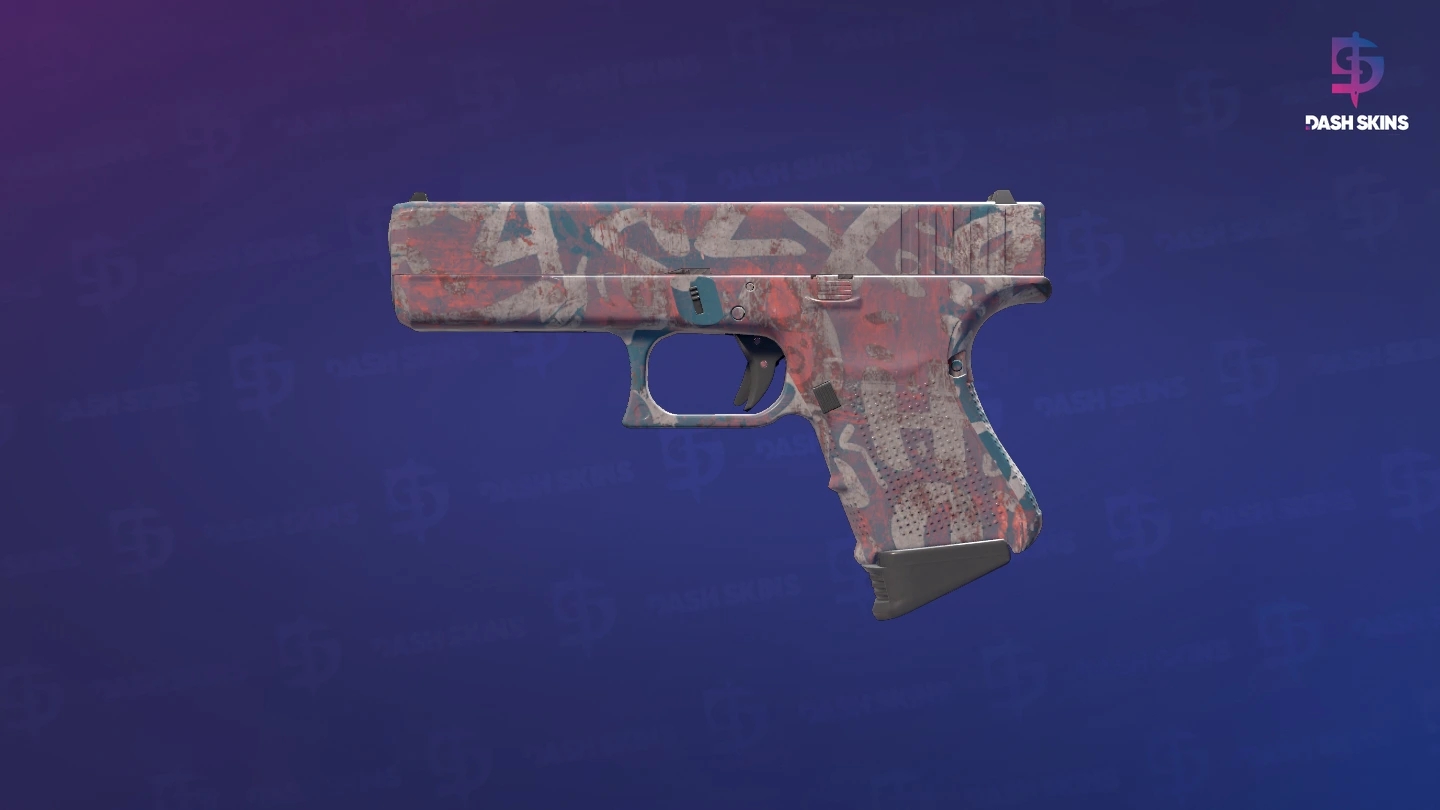 Glock-18 | Teal Graf (Minimal Wear) Screenshot Playside