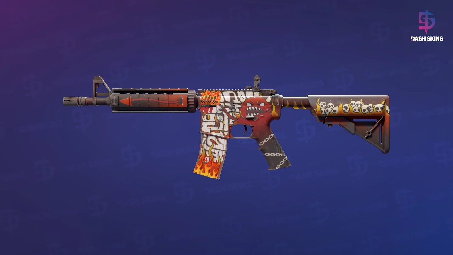 StatTrak™ M4A4 | Hellfire (Minimal Wear) Screenshot Playside