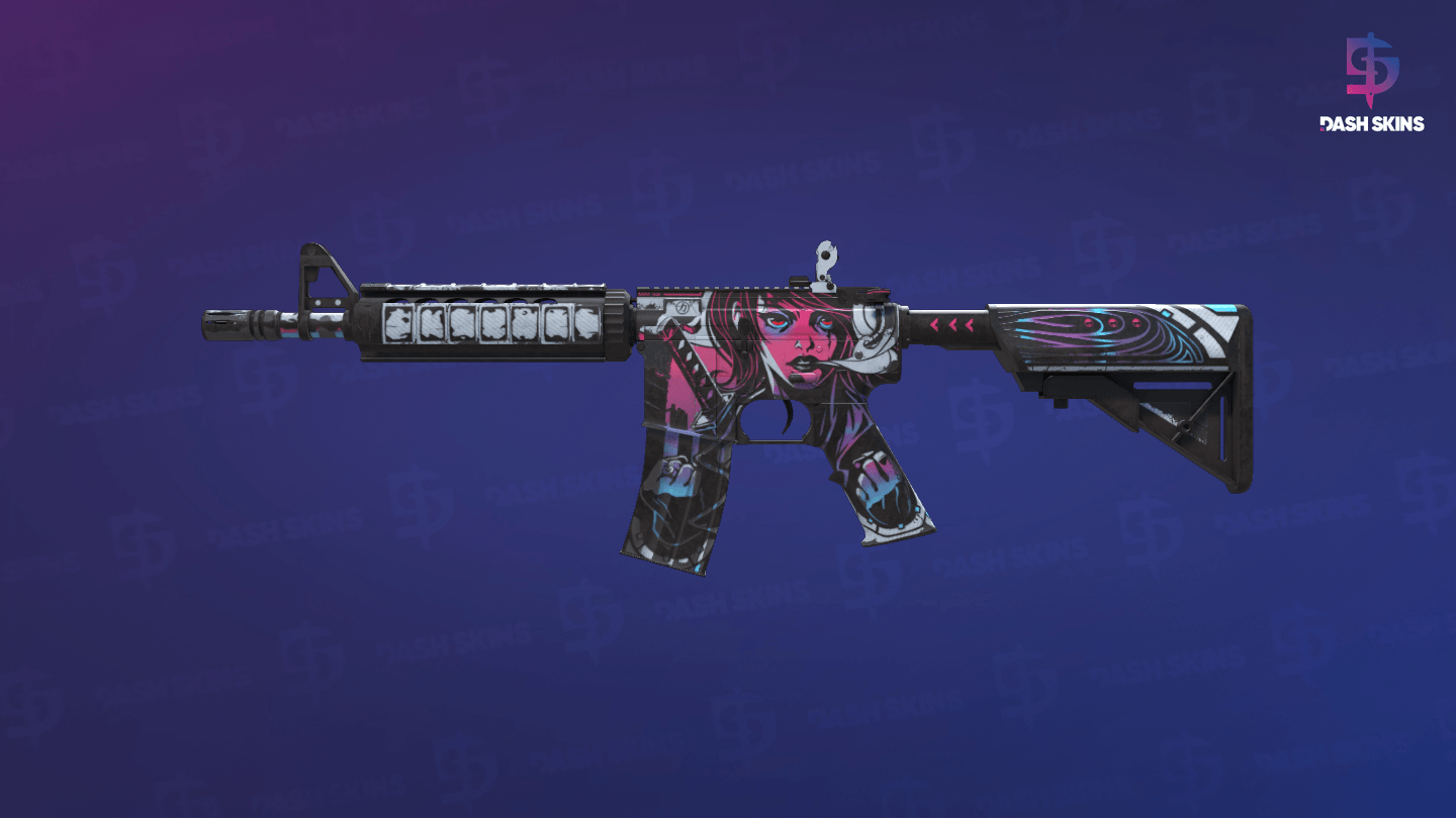 M4A4 | Neo-Noir (Well-Worn) Screenshot Playside