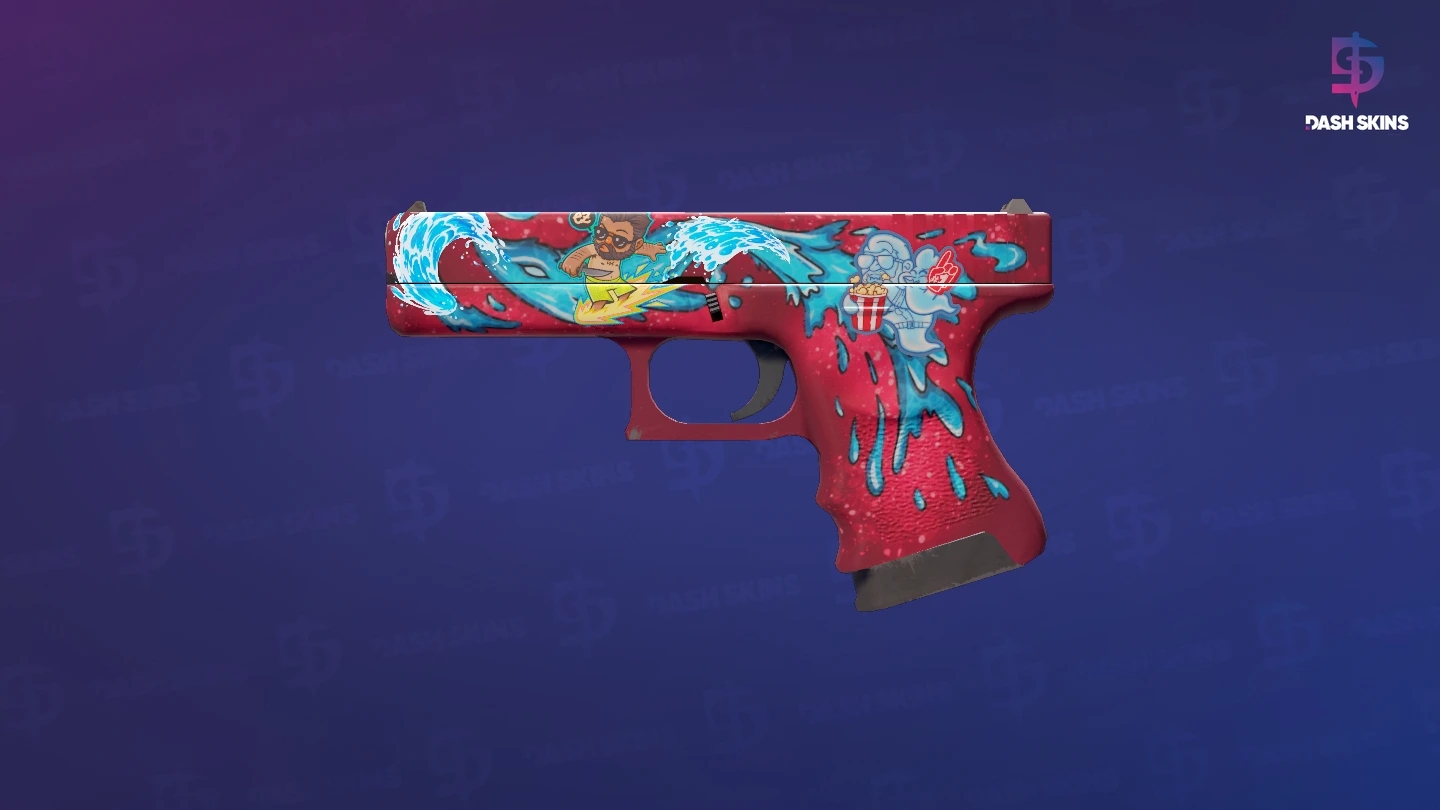 Glock-18 | Water Elemental (Minimal Wear) Screenshot Playside