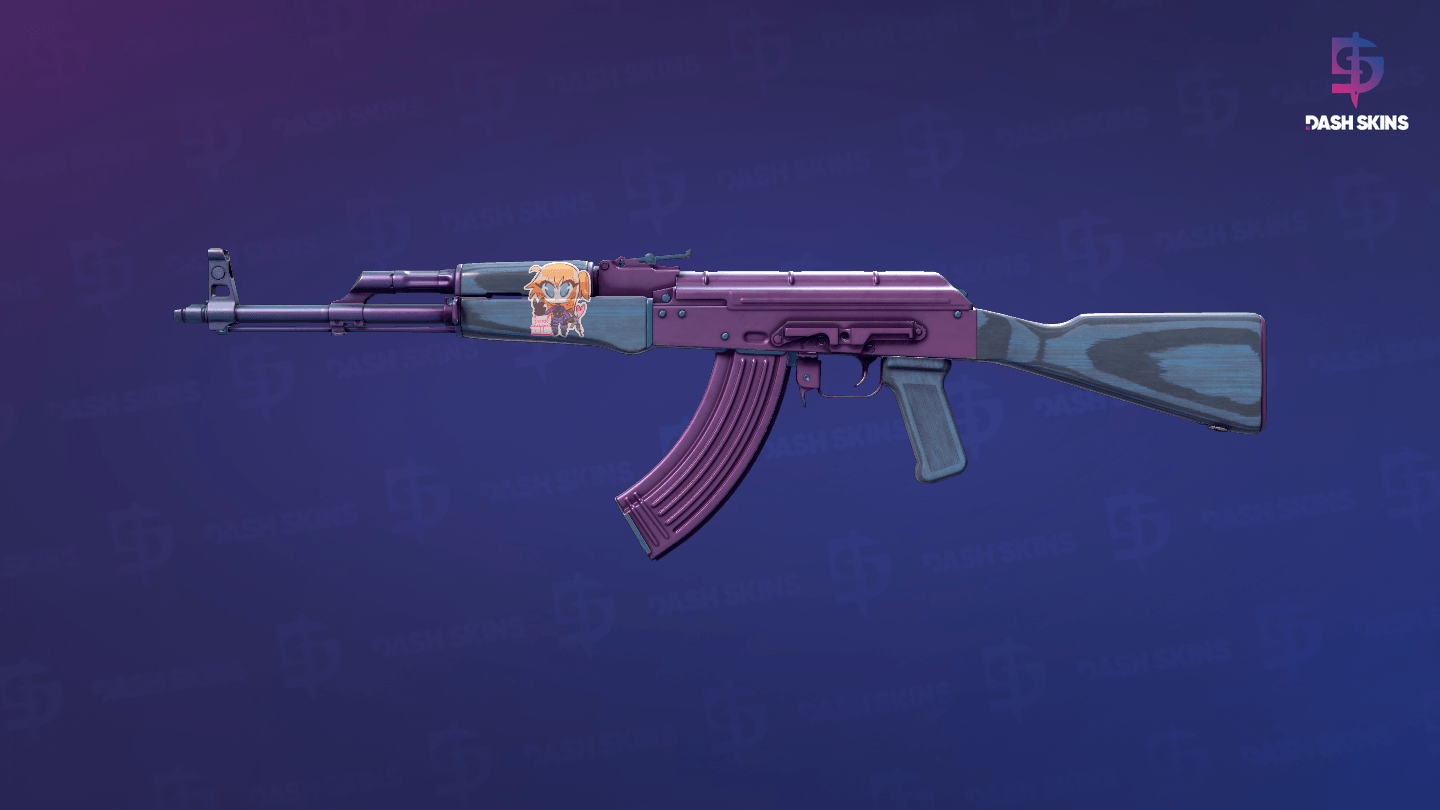 AK-47 | Midnight Laminate (Minimal Wear) Screenshot Playside