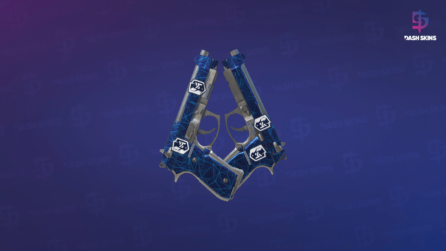 Dual Berettas | Cobalt Quartz (Minimal Wear) Screenshot Playside