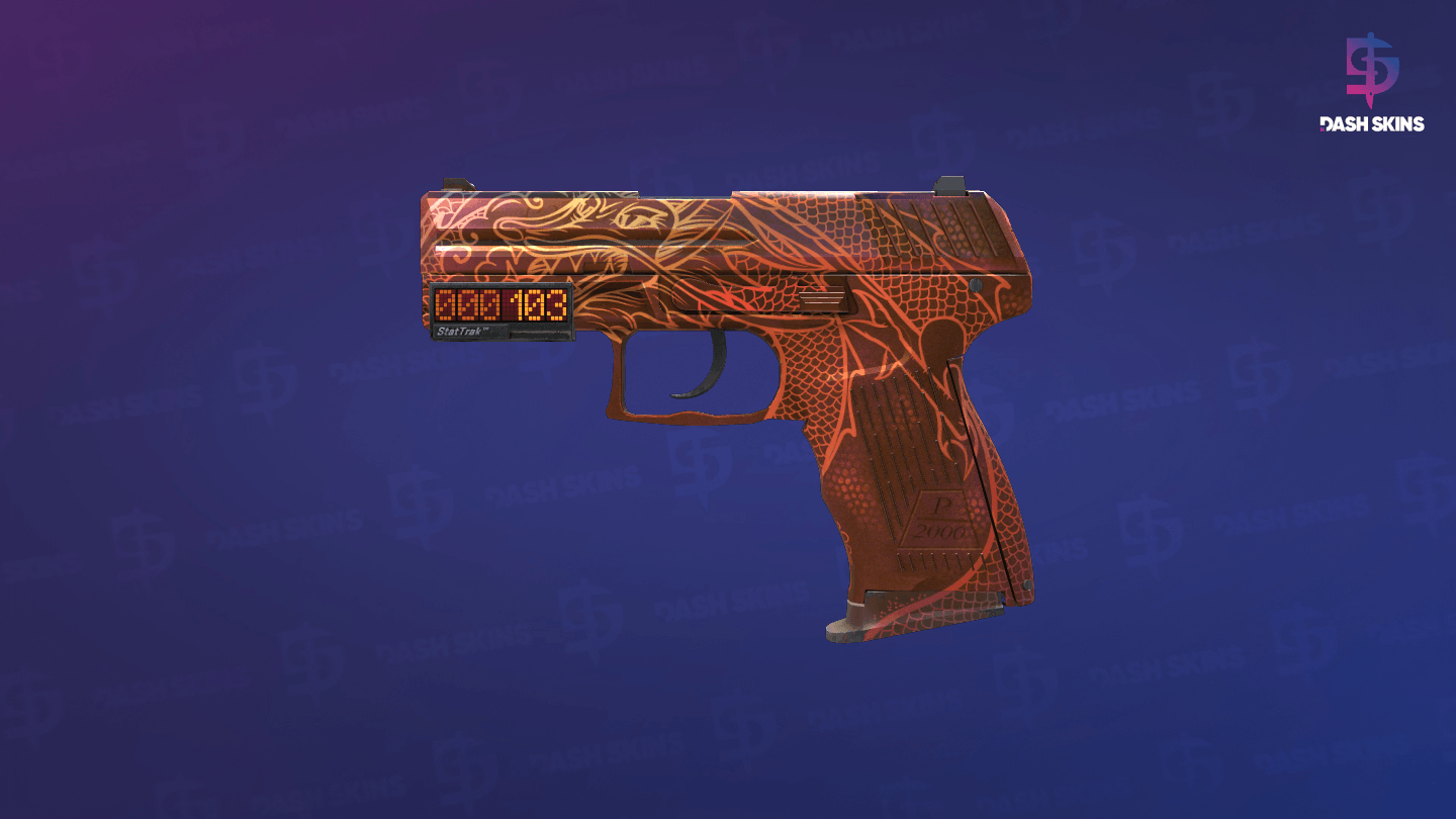 StatTrak™ P2000 | Imperial Dragon (Minimal Wear) Screenshot Playside