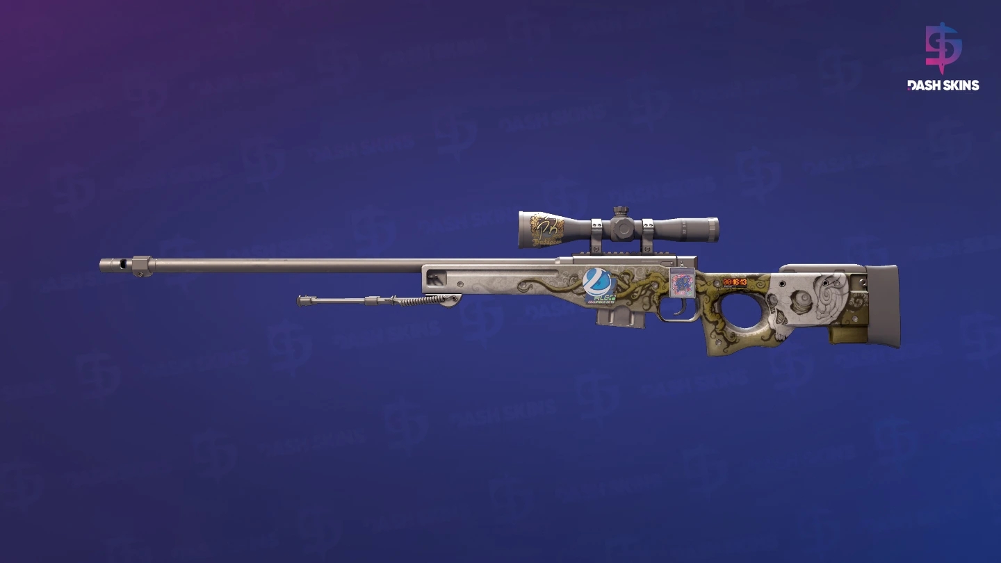 StatTrak™ AWP | Worm God (Well-Worn) Screenshot Playside