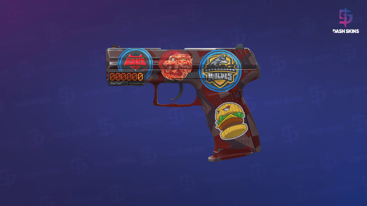 StatTrak™ P2000 | Red FragCam (Minimal Wear) Screenshot Playside