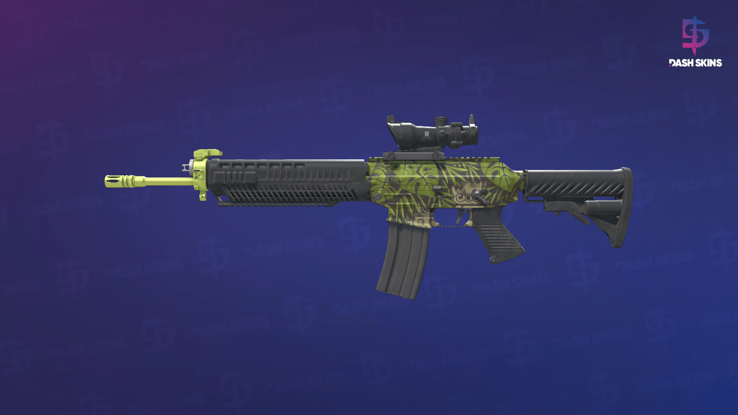 SG 553 | Lush Ruins (Minimal Wear) Screenshot Playside