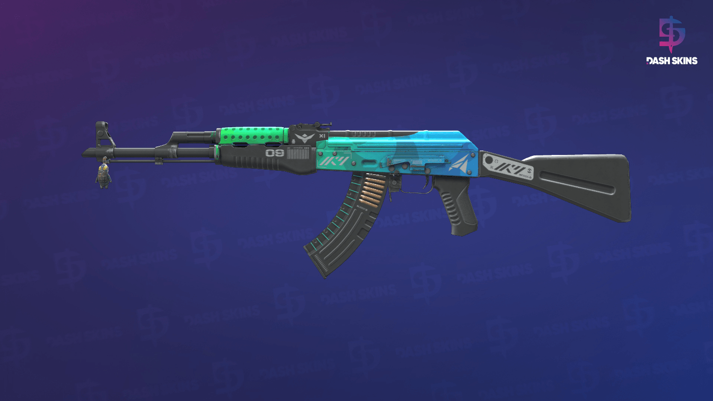 AK-47 | Ice Coaled (Minimal Wear) Screenshot Playside