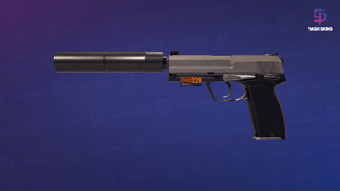 StatTrak™ USP-S | Stainless (Field-Tested) Screenshot Playside
