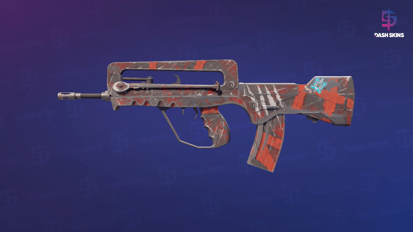 FAMAS | Survivor Z (Well-Worn) Screenshot Playside