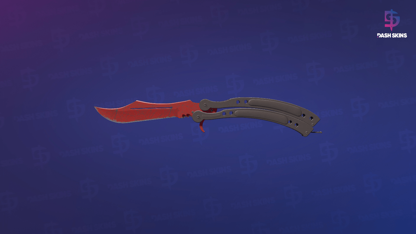 ★ Butterfly Knife | Crimson Web (Minimal Wear) Screenshot Playside