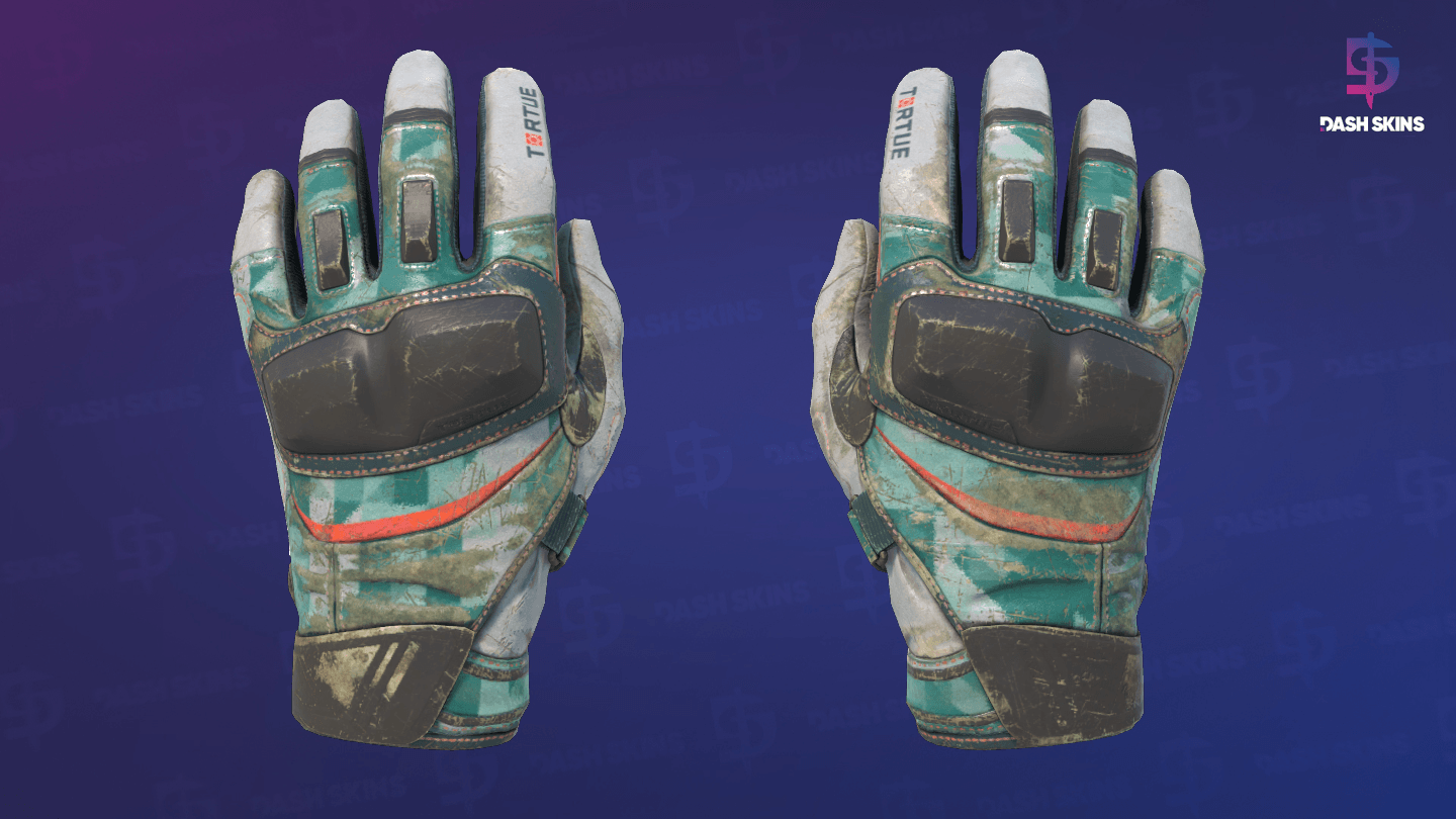 ★ Moto Gloves | Spearmint (Battle-Scarred) Screenshot Playside